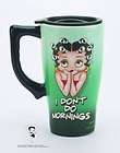 Betty Boop Ceramic Travel Mug I Dont Do Mornings  