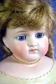 RARE 18 BISQUE HEAD DOLL  SOLID DOME Closed Mouth Turned Head  