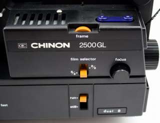   Chinon Variable Speed Dual Super 8 Regular 8mm Film Projector  