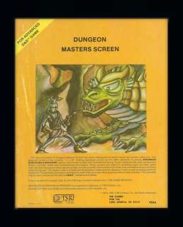 Vintage DUNGEON MASTERS SCREEN 5th+ Print VGC! 9024 d&d  