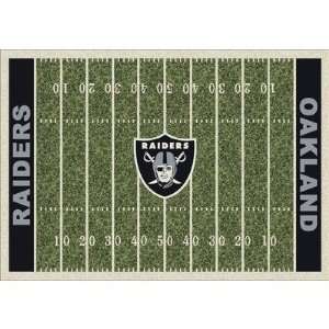   /1069 NFL Homefield Oakland Raiders Football Rug Size 109 x 132