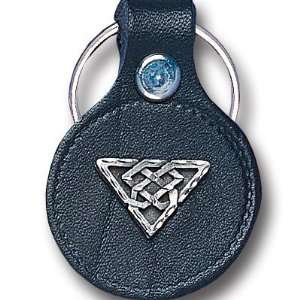 Round Leather Key Ring   Celtic Triangle: Home & Kitchen