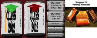 GRADUATION Class 2012 cap Tassel Miniatures Candy Wrappers PARTY 