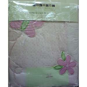 Butterfly Kisses 4 Piece Crib Bedding Set
