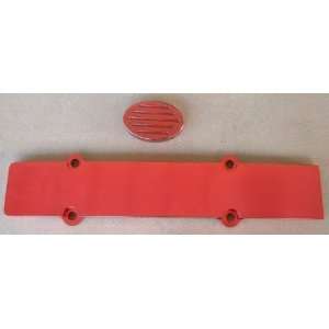  Red Spark Plug Valve Cover & Radiator Cap Cover Combo by 