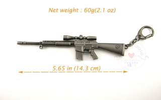 US Knight SR 25 Sniper Miniature Rifle Gun Model Keychain ring 