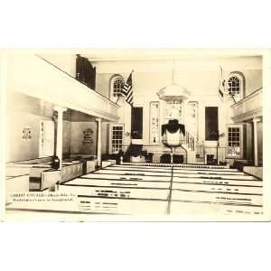 1930s Vintage Postcard Interior of Christ Church   Alexandria Virginia