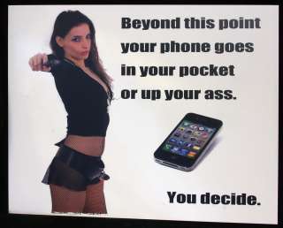 Please turn off your Cell Phone Poster Approx 11 x 14 large No Use 