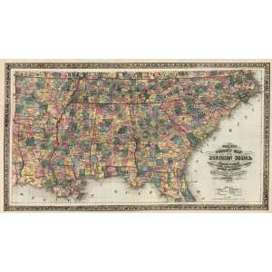   County Map of the Southern States by Edward Mendenhall Toys & Games