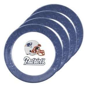 New England Patriots NFL Dinner Plates (4 Pack):  Sports 