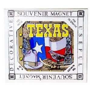  Texas Magnet Tile Flag/Bird/Hat Case Pack 96 Sports 