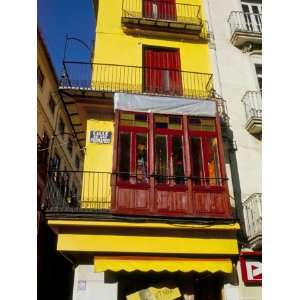 Colourful Old House, Old Area of the City, Valencia, Spain Premium 