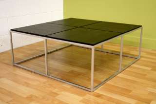 MODERN CONTEMPORARY Square Wenge Coffee Table FREE SHIP  