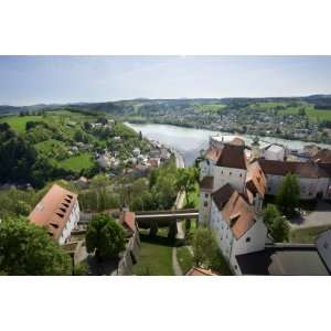  View From Oberhaus Fortress, Danube River, Passau, Bavaria, Germany 