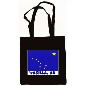  Wasilla Alaska Souvenir Tote Bag Black 