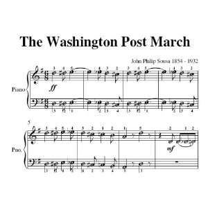  Washington Post March Sousa Easy Piano Sheet Music John 