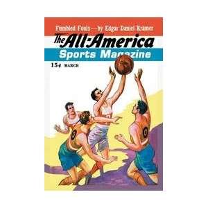  The All America Sports Magazine Fumbled Fouls 12x18 Giclee 