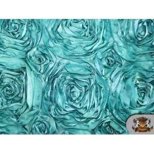 Rosette Satin Fabric Jade / 54 Wide / Sold By the Yard 