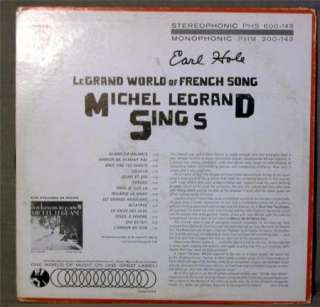 VERY RARE LP Michel Legrand Sings Michel Legrand  