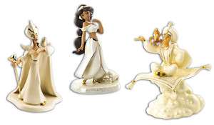Lenox Disney Prince Aladdin Abu Jafar Princess Jasmine 3 Figurine Set 