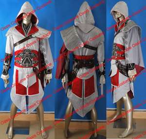 Assassins Creed brotherhood Ezio cosplay costume Auditore Ezio 