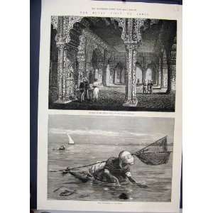  1876 Royal Visit India Pala Fisherman Indus Palace Old 