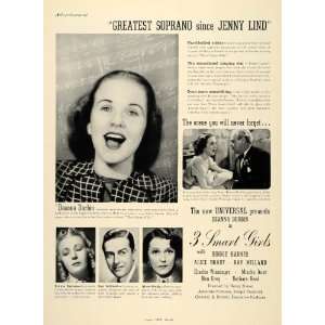  1936 Ad Three Smart Girls Deanna Durbin Universal Brady 