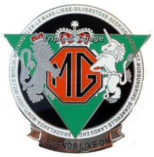   on grille badge celebrating the great race track achievements of the