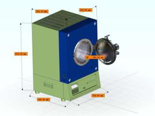 Compact Vacuum Chamber Furnace with Seal Flange  
