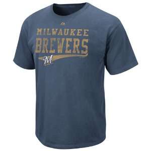  Majestic Milwaukee Brewers Empty Bullpen Pigment Dyed T 