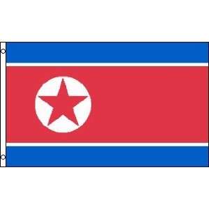    New 3x5 North Korea Flag Korean Banner Patio, Lawn & Garden