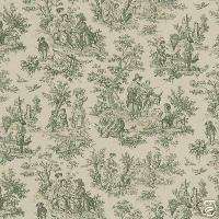 Waverly RUSTIC LIFE Sage Toile Cotton fabric by the yd  