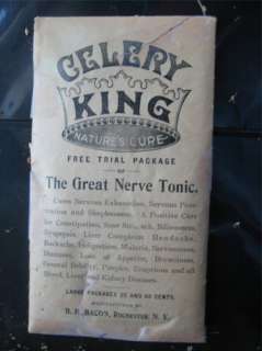 CELERY KING Nerve CURE Sample Pack with CONTENTS ~ Republic Ohio 