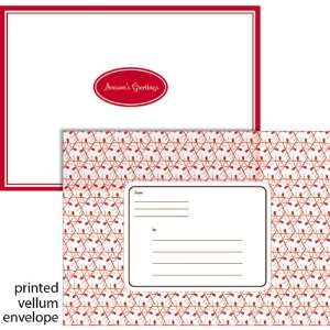   Mi Photo Card, 7 x 5 Inches, Red Triangles, 10cards/envelopes (37043