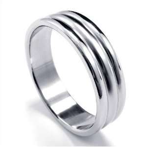   Domain SZ11 1084 10 Instant Smooth Shaped Titanium Steel Ring Size 10