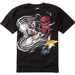   : Fox Racing Spacewhip Youth T Shirt Youth X Large Black: Automotive