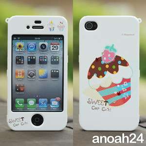 Choco Cupcake HAPPYMORI Korean white cute case cover for iphone4,4S 