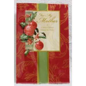   Christmas Card For Mother Fancy  Holly  Each