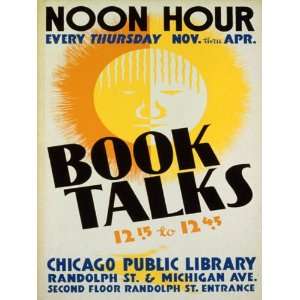  NOON HOUR BOOK TALKS CHICAGO PUBLIC LIBRARY UNITED STATES AMERICAN 