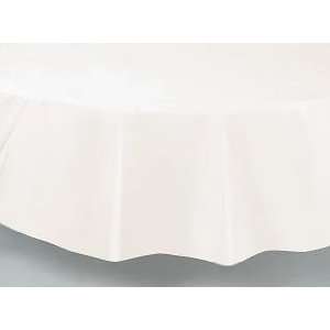  84 IVORY Round Plastic Table Cover (QTY 12) Everything 