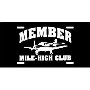 Custom License Plate Mile high Club 