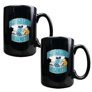   Hornets 2 Piece Matching NBA Ceramic Coffee Mug Set: Kitchen & Dining