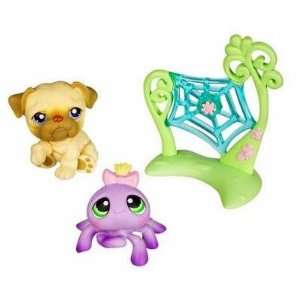    Littlest Pet Shop Pet Pairs Figures Dog & Spider Toys & Games