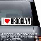 Love Heart BROOKLYN   Window Sticker Bumper