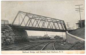 East Chatham NY   RAILROAD STATION   Postcard  