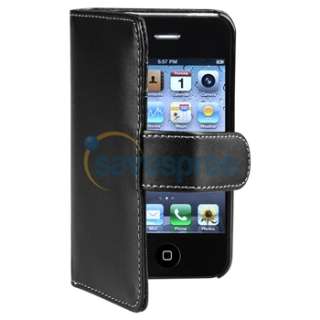   Wallet Case+PRIVACY LCD Filter Protector for iPhone 4 G 4S  