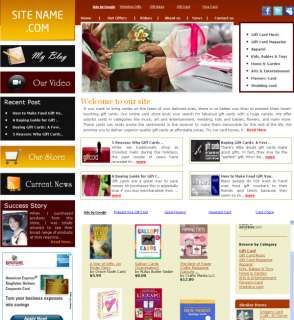 Money Making Gift Card  Affiliate Website sale  
