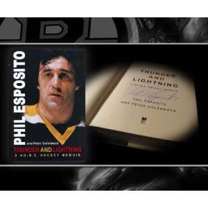 Phil Esposito Thunder & Lightning Signed Hardcover Book   NHL Books 