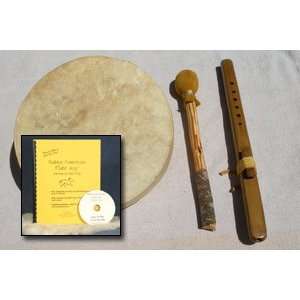  12 Goat Skin Drum with FREE Beater, Flute, Book 