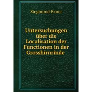   der Functionen in der Grosshirnrinde . Siegmund Exner Books